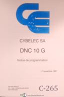 Cybelec-Cybelec SA DNC 10G, Notice de Programmation, French Manual Year (1991)-DNC10G-SA DNC 10 G-01
